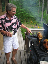 grilling chicken