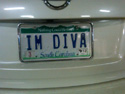 license plate with IM DIVA